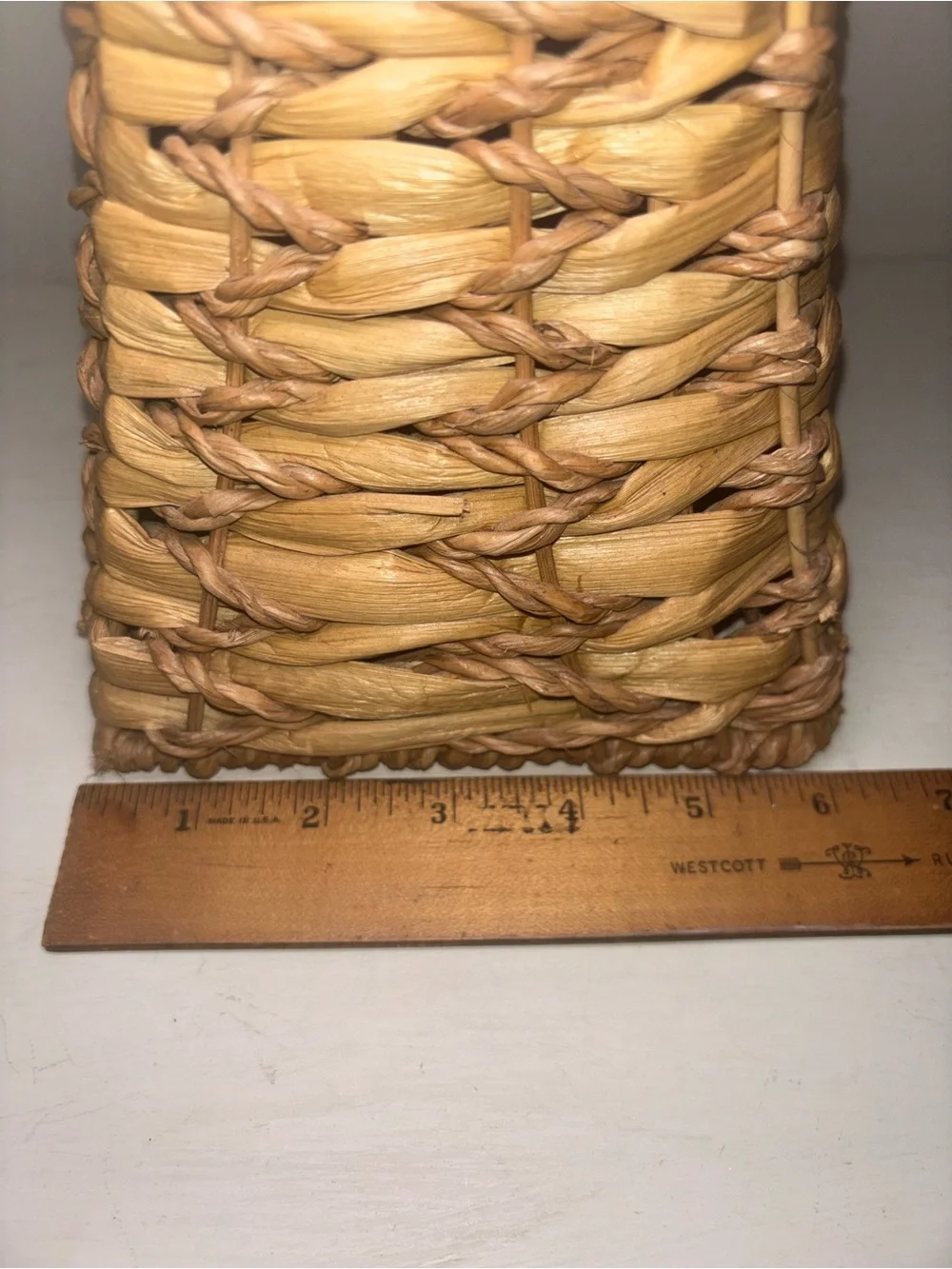 Handwoven Golden Brown Decorative Vase